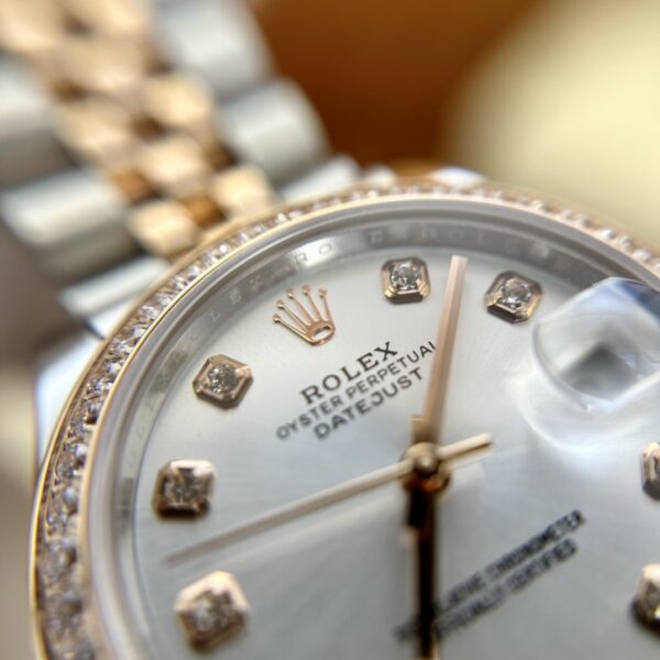 3 Rolex Datejust m278381rbr-0016 (Silver Dial, Diamond Markers)