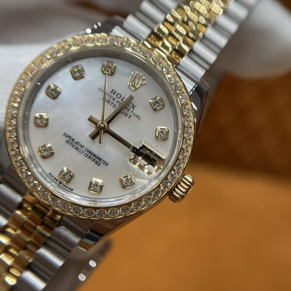 Rolex Datejust m278383rbr-0028 (Diamond-Set White Mother-of-Pearl Dial)