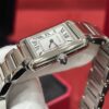 Cartier Tank Series WSTA0051 (Small, Stainless Steel, Pearl Silver Dial, Metal Strap)