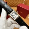 Cartier Tank Series (New Model, Medium Size) Black Alligator Leather Strap