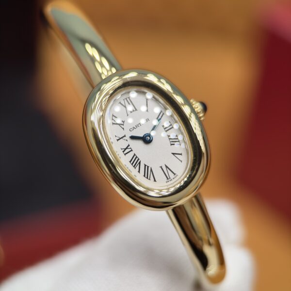 Cartier Bath Tub Series WGBA0021 (Yellow Gold, 18K Gold, Sapphire Inlay)
