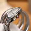 Bvlgari Serpenti Series 101910 SP35C6SDS.2T (Silver, Stainless Steel, Diamond-Studded, Pink Spinel Crown, Swiss Quartz Movement)