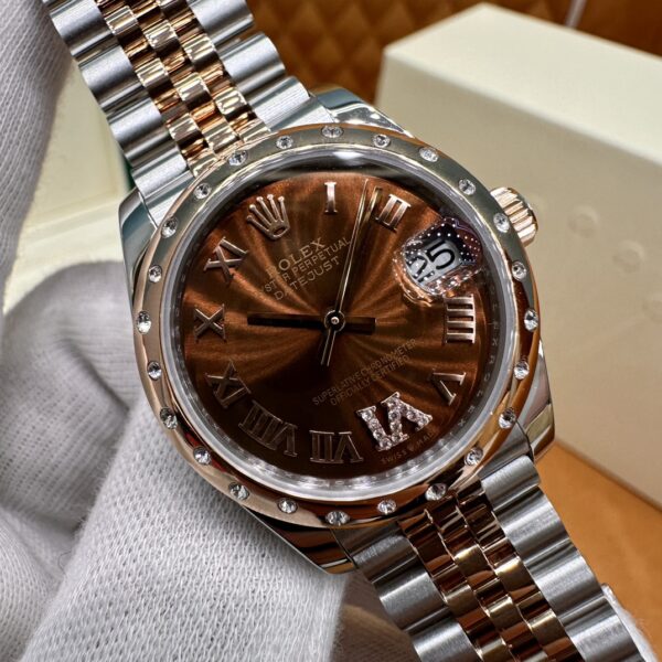 3 Rolex Datejust M278341RBR-0003 (Choco Dial, Diamond Bezel, 31mm)