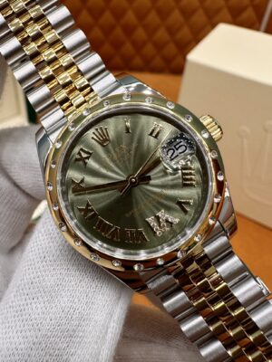Rolex Datejust M278343RBR-0016 (Greem Dial, Diamond Bezel, 31mm)