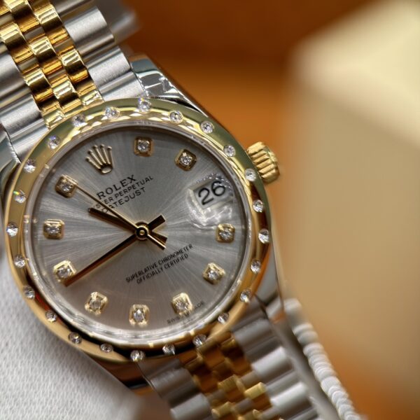 Rolex Datejust M278343RBR-0020 (White Dial, Diamond Bezel, 31mm)