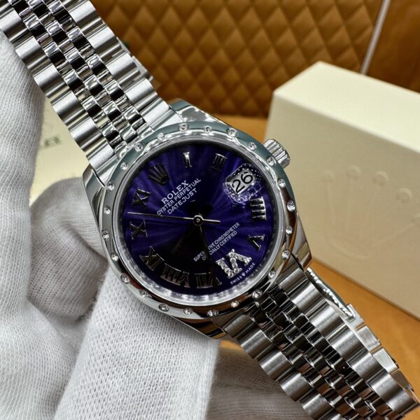 Rolex Datejust M278344RBR-0028 (Deep Purple Dial, Diamond Bezel, 31mm)