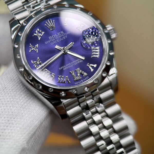 Rolex Datejust M278344RBR-0028 (Deep Purple Dial, Diamond Bezel, 31mm)