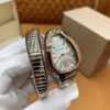 BVLGARI SERPENTI Series 103608 (35mm, White Lacquered Dial, 18K Gold Hour Markers, Rose Gold Bezel, Sapphire Crystal, Swiss Quartz Movement)