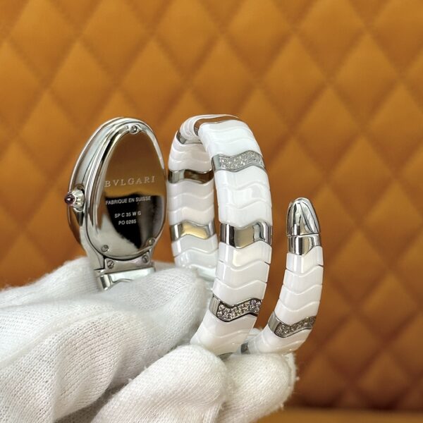 BVLGARI Serpenti 28HF00 (White Dial, Steel & Ceramic)