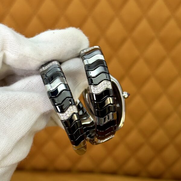 BVLGARI Serpenti 28HF00 (Black Dial, Steel & Ceramic)