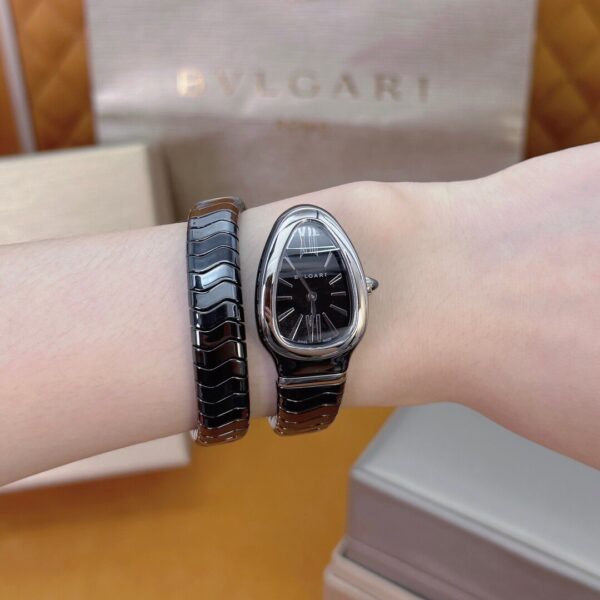 3 BVLGARI Serpenti 27HF00 (Black Dial, Steel & Ceramic)