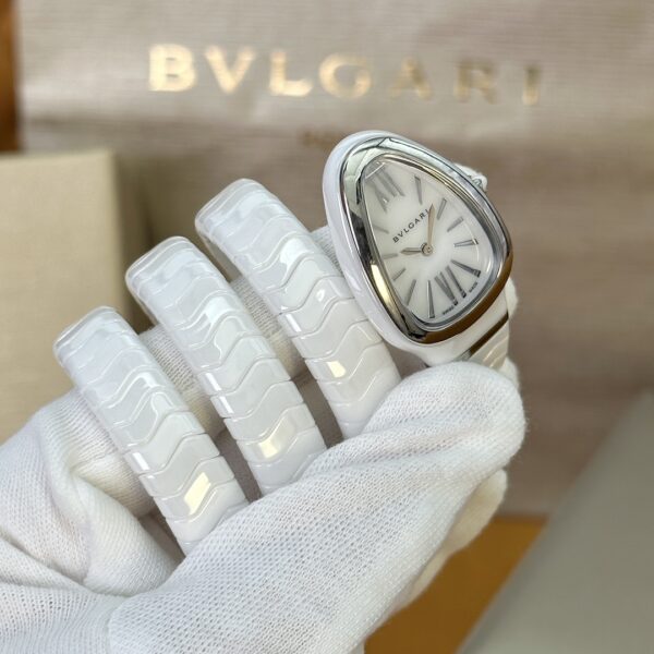 3 BVLGARI Serpenti 32HF00 (White Dial, Steel & Ceramic)