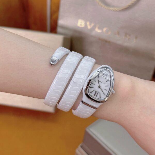 3 BVLGARI Serpenti 32HF00 (White Dial, Steel & Ceramic)