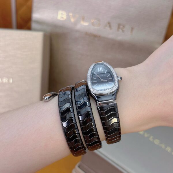 3 BVLGARI Serpenti 33HF00 (Black Dial, Steel & Ceramic)