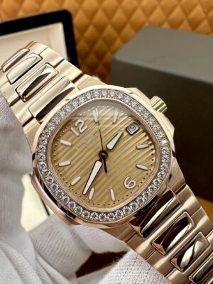 Patek Philippe Nautilus Ref. 7010/1R-012 (Rose Gold, Diamond-Set Bezel)