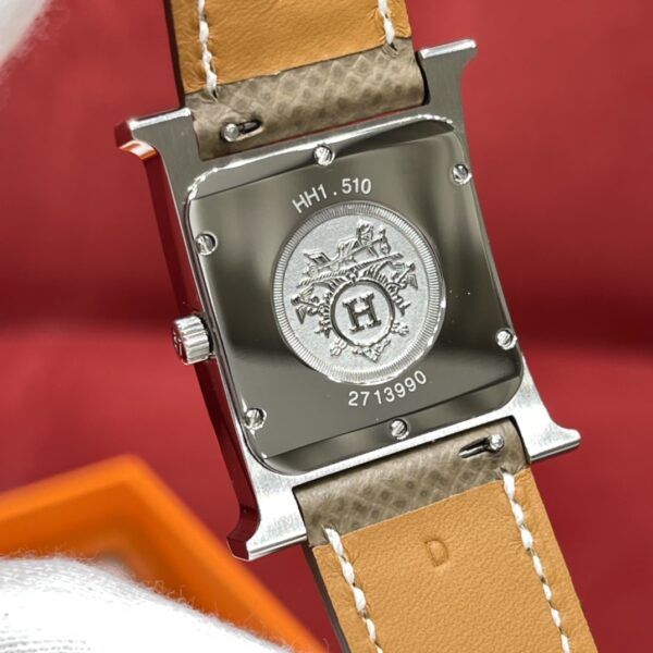Hermès Heure H White Dial (26mm, Stainless Steel & Epsom Leather)