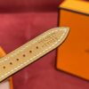 Hermès Heure H Watch (White Dial, Gold Brown Epsom Calf Leather Strap)