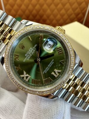 Rolex Datejust m126283rbr-0011 (Olive Green Diamond Dial)