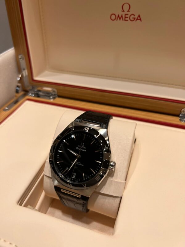 4 Omega Constellation 131.33.41.21.01.001 (Black Polished Ceramic Bezel, Stainless Steel, Hybrid Strap)