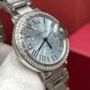 Ballon Bleu de Cartier W4BB0028 (Ice Blue Dial, Diamond Bezel, Stainless Steel)