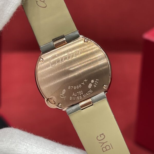 Cartier Ballon Blanc de Cartier WGBL0005 (Silver Dial, 18K Rose Gold, Sapphire Crystal)
