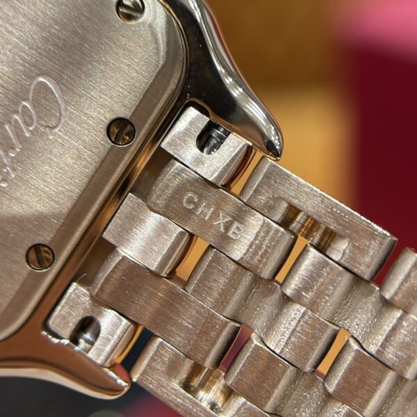 Cartier Panther WJPN0009 (Rose Gold, Swarovski Diamonds, Blue Sapphire, Silver Dial)