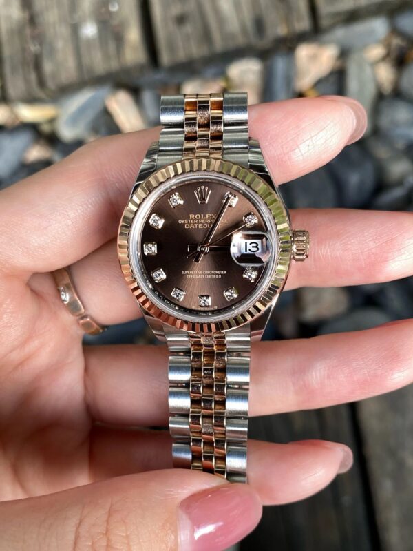 4 Rolex Datejust m278271-0028 (Chocolate Dial with Diamond Markers)