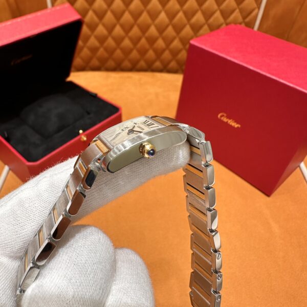 Cartier Tank Française Series Ref. W51007Q4 (Steel & Yellow Gold, Silver Dial)
