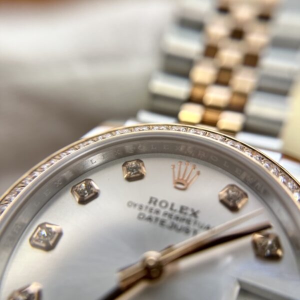 4 Rolex Datejust m278381rbr-0016 (Silver Dial, Diamond Markers)