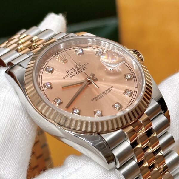 Rolex Datejust Series (Rose Gold Dial with Diamond Markers)