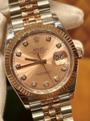 Rolex Datejust Series (Rose Gold Dial with Diamond Markers)