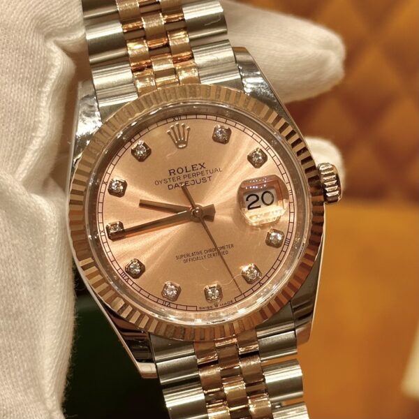 Rolex Datejust Series (Rose Gold Dial with Diamond Markers)