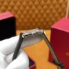Cartier Tank Series WSTA0042 (New Small, Stainless Steel, Pearl Silver Dial, Black Calfskin Leather Strap)