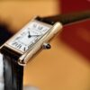 Cartier Tank Series (New Model, Medium Size) Black Alligator Leather Strap