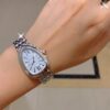 BVLGARI SERPENTI Series 103141 (Silver, Stainless Steel, Opal Dial, Natural Purple-Red Gem Crown, Swiss Quartz Movement)