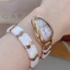 BVLGARI Serpenti 27HF00 (White Dial, Rose Gold & Ceramic)