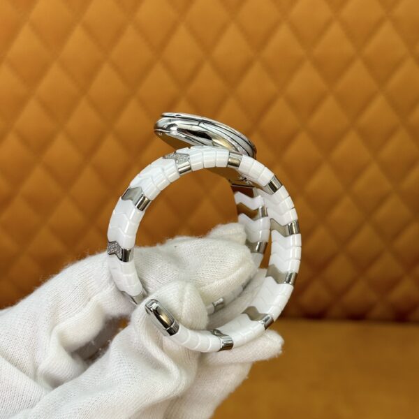 BVLGARI Serpenti 28HF00 (White Dial, Steel & Ceramic)