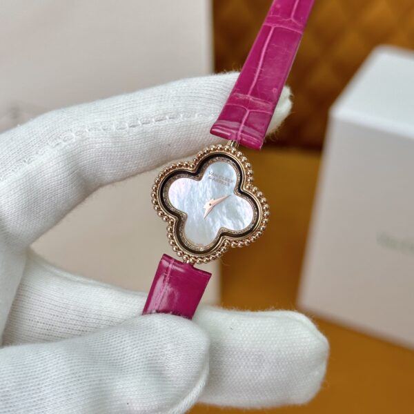 Van Cleef & Arpels Alhambra Ref. VCARO8WSOO (Magenta Strap Crocodile Strap)
