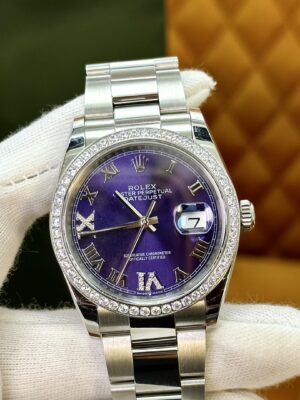 Rolex Datejust m126284rbr-0014 (Eggplant Purple Diamond Bezel)