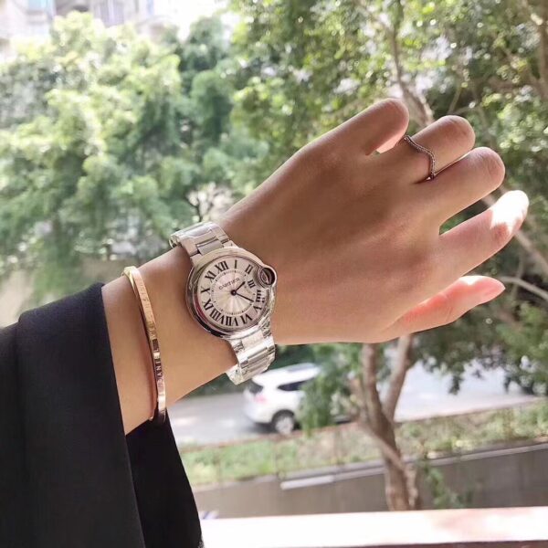 Cartier Ballon Bleu Collection W6920084 (Blue Ballon, Quartz, Stainless Steel, White Dial)