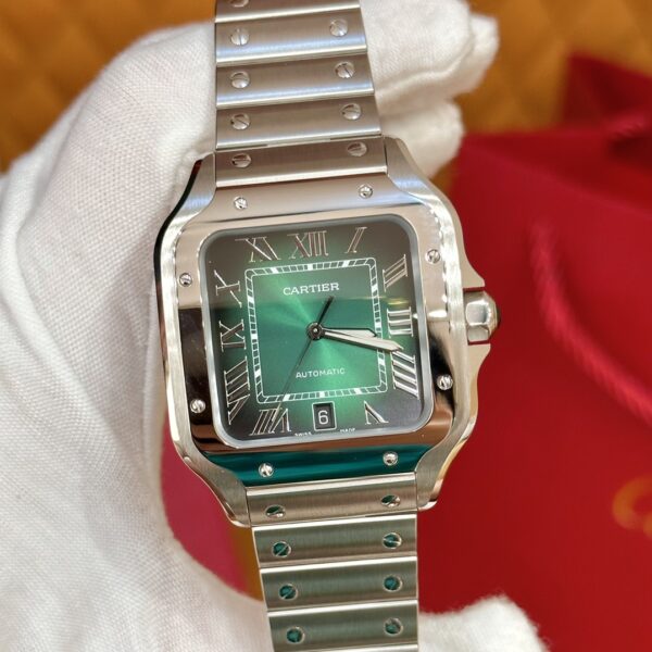 Cartier Santos Series Ref. WSSA0062 (Gradient Green Dial, Stainless Steel)