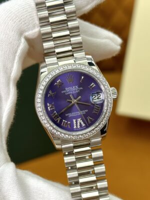 Rolex Datejust m278289rbr-0019 (Aubergine Dial, Diamond Bezel)