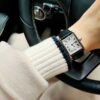 Cartier Tank Series WSTA0041 (New Medium, Stainless Steel, Pearl Silver Dial, Black Calfskin Leather Strap)