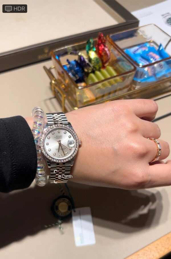5 Rolex Datejust M278271RBR-0016 (Silver Dial, Rose Gold Diamond Bezel, 31mm)