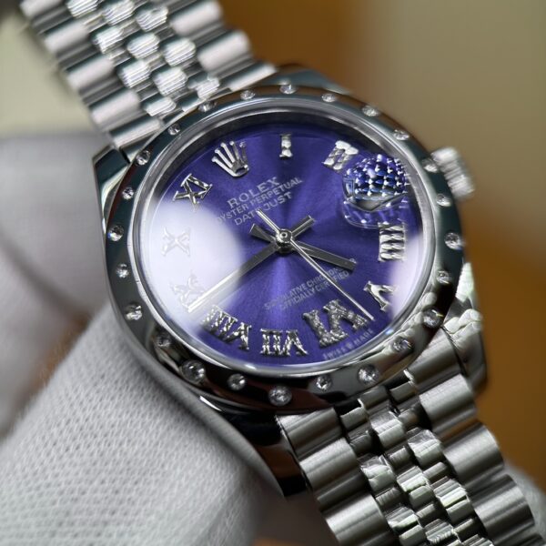 Rolex Datejust M278344RBR-0028 (Deep Purple Dial, Diamond Bezel, 31mm)