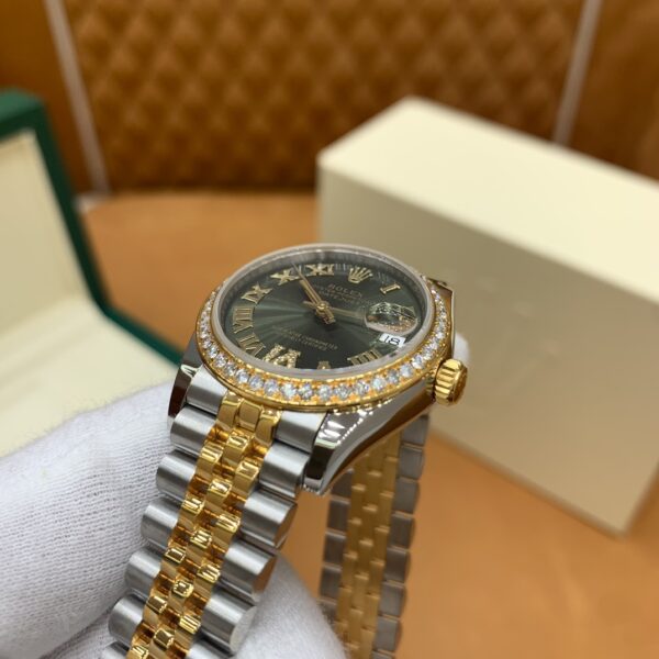 Rolex Datejust m278383-0016 (Two-Tone Diamond Bezel Green Dial, 31mm)