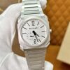 BVLGARI OCTO Series 103011 (40mm, Stainless Steel, Rhodium-Plated, Sapphire Crystal, Ceramic-Embedded Crown, Custom Pearl Rotor Mechanical Movement)