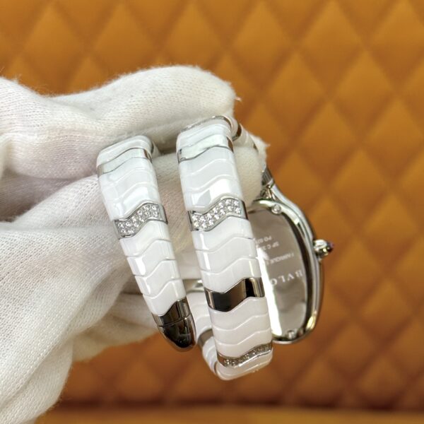 BVLGARI Serpenti 28HF00 (White Dial, Steel & Ceramic)