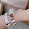 BVLGARI Serpenti 27HF00 (White Dial, Rose Gold & Ceramic 35mm)