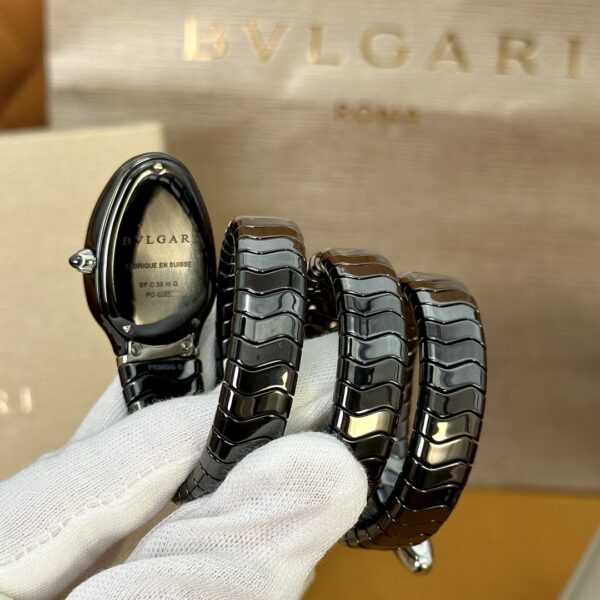 5 BVLGARI Serpenti 33HF00 (Black Dial, Steel & Ceramic)
